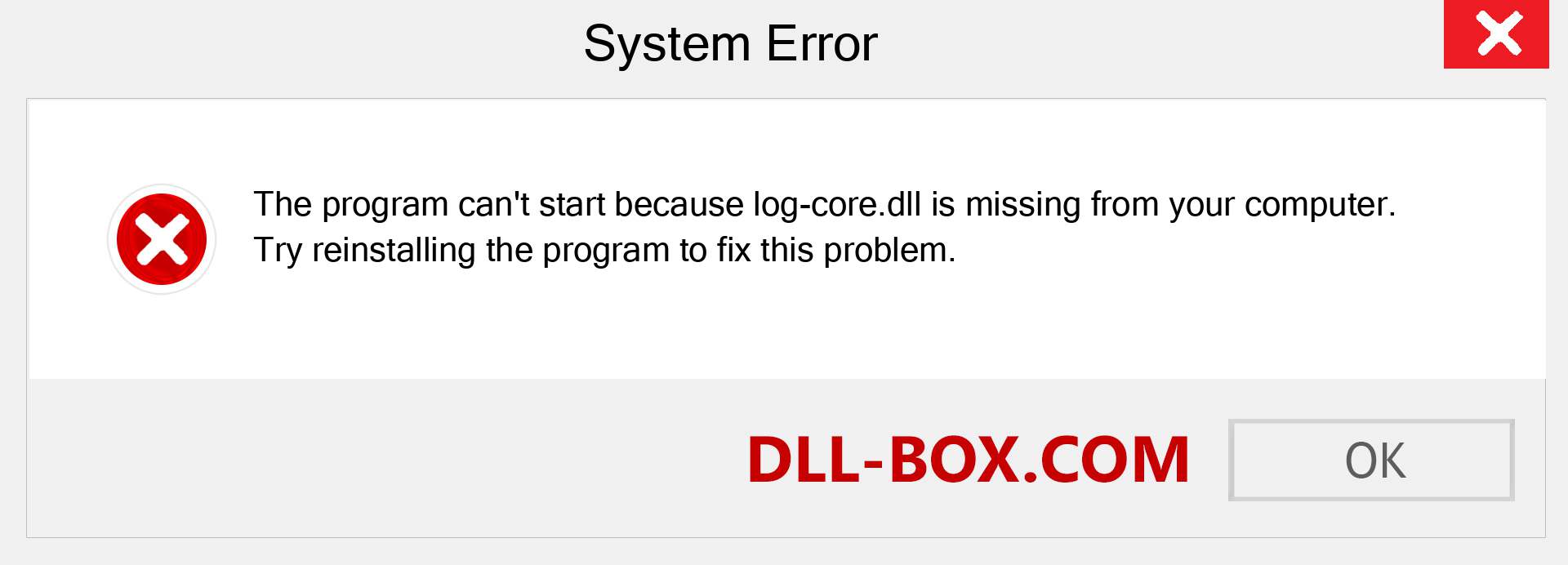  log-core.dll file is missing?. Download for Windows 7, 8, 10 - Fix  log-core dll Missing Error on Windows, photos, images